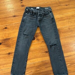 Citizens of Humanity Emerson washed black distressed jeans. Size 25